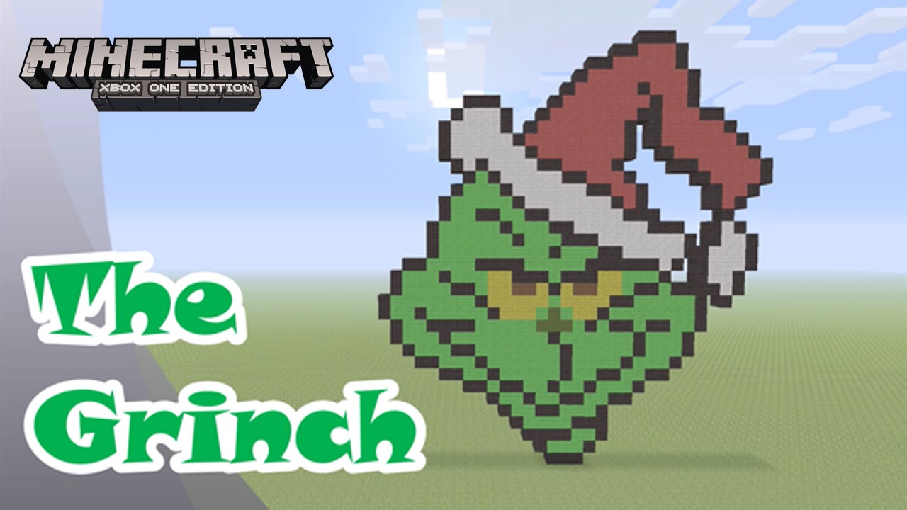Minecraft Pixel Art Tutorial and Showcase The Grinch