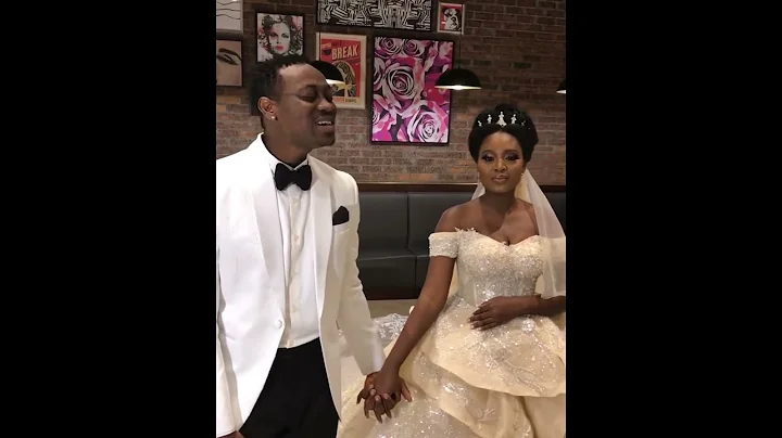 Nollywood Actor Adedimeji Lateef sang to Adebimpe Oyebade during their staged video wedding advert.
