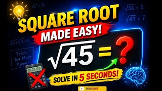 🔴 How To Find Square Root Of Any Number Without Calculator
