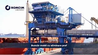 Buncăr mobil cu eliminare praf Samson | Terminal Portuar Romcim, Dana 67 și Dana 68, Port Constanța