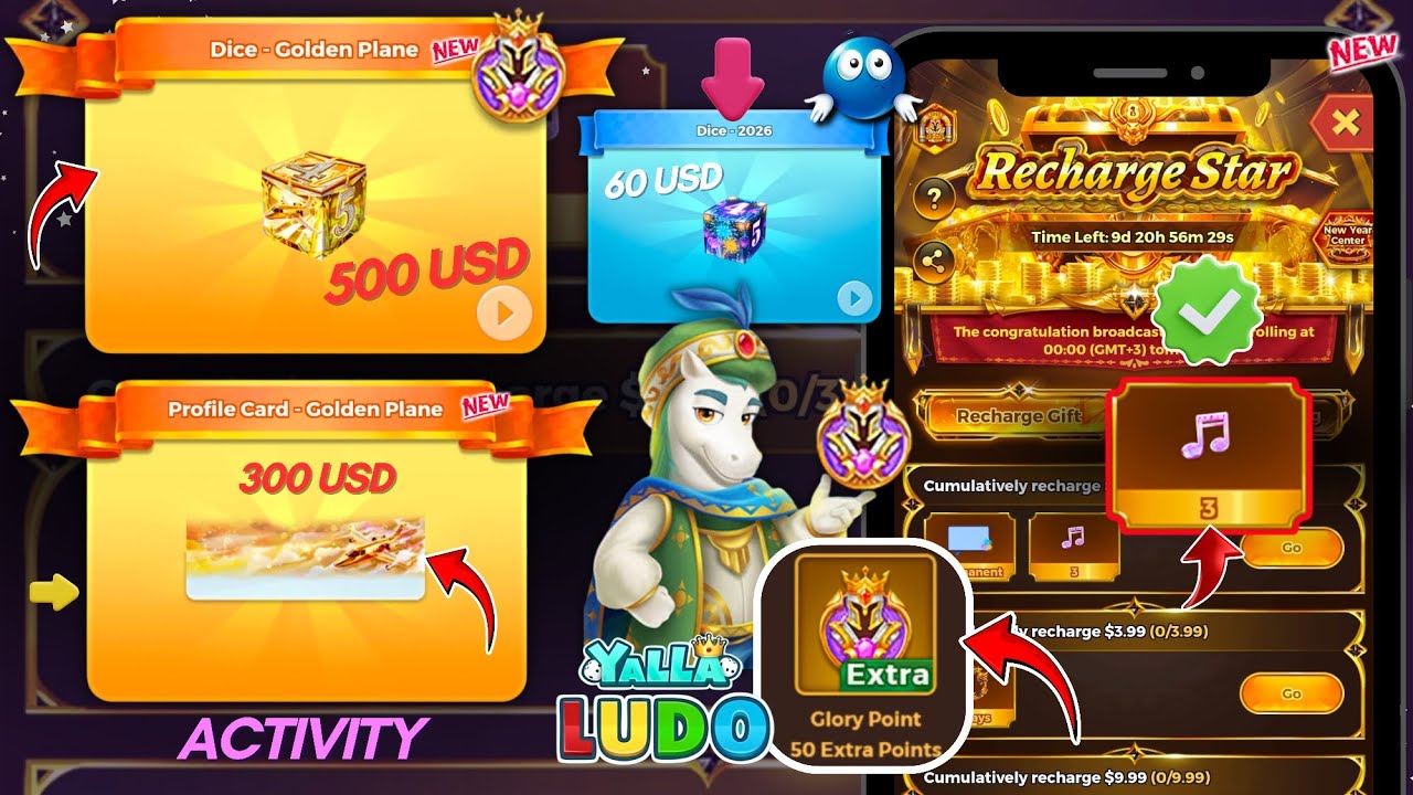 Recharge Star Activity USD Rewards Yalla Ludo