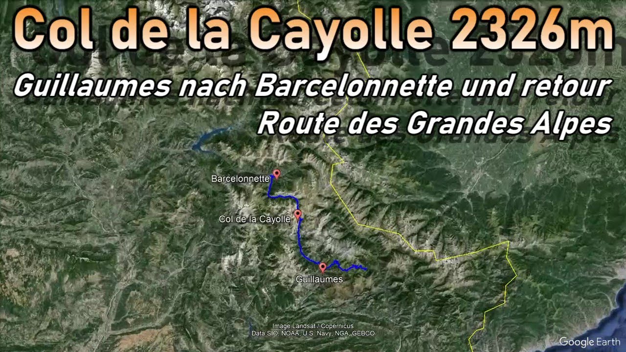 Col de la Cayolle 2326 m auf der Route des Grandes Alpes mit dem Motorrad