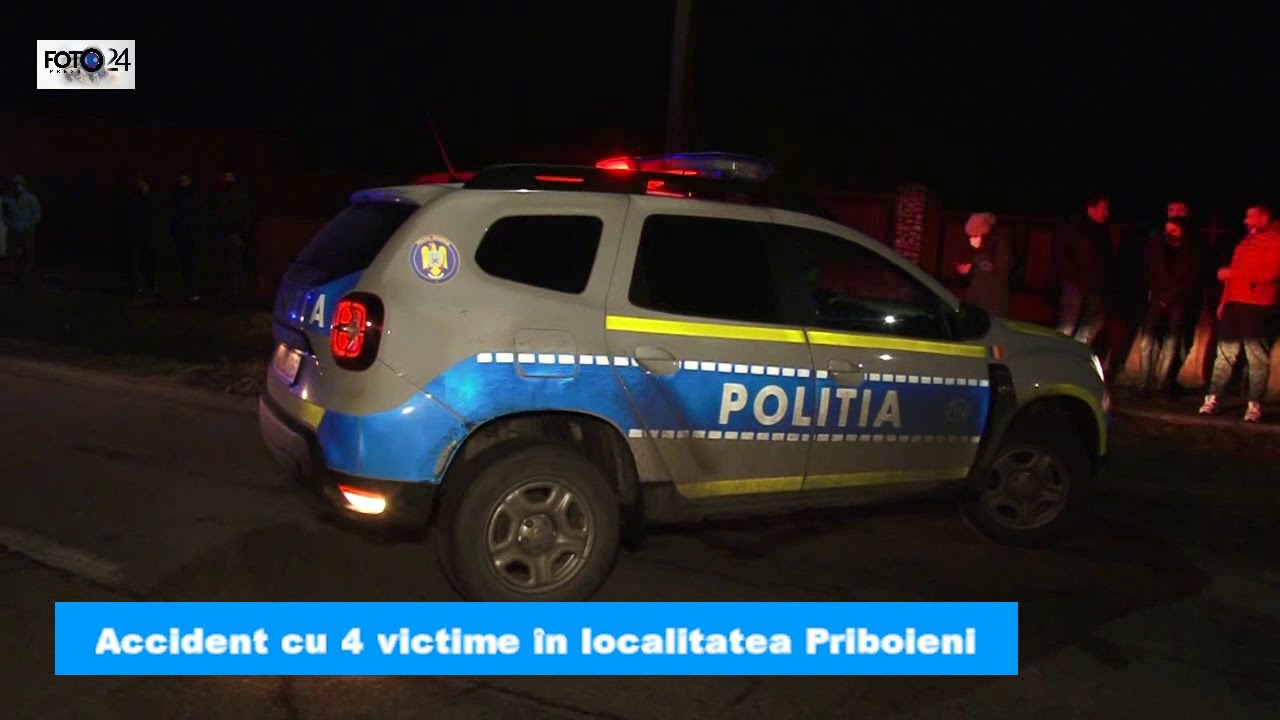 Accident cu 4 victime în localitatea Priboieni
