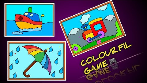 Colour fil game !! Cartoon game !! Colour kids game 