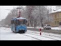 Ульяновский трамвай 31 10 2019г Первый снег