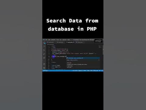 Search Data from database in PHP - YouTube