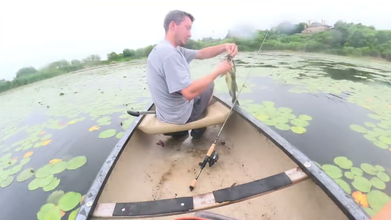 Fishing a private pond for BIG bass