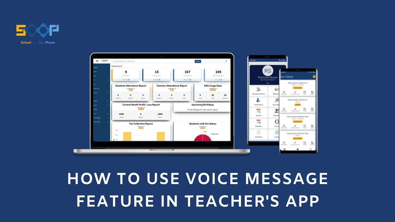 How to use Voice message feature in Teacher's app! - YouTube