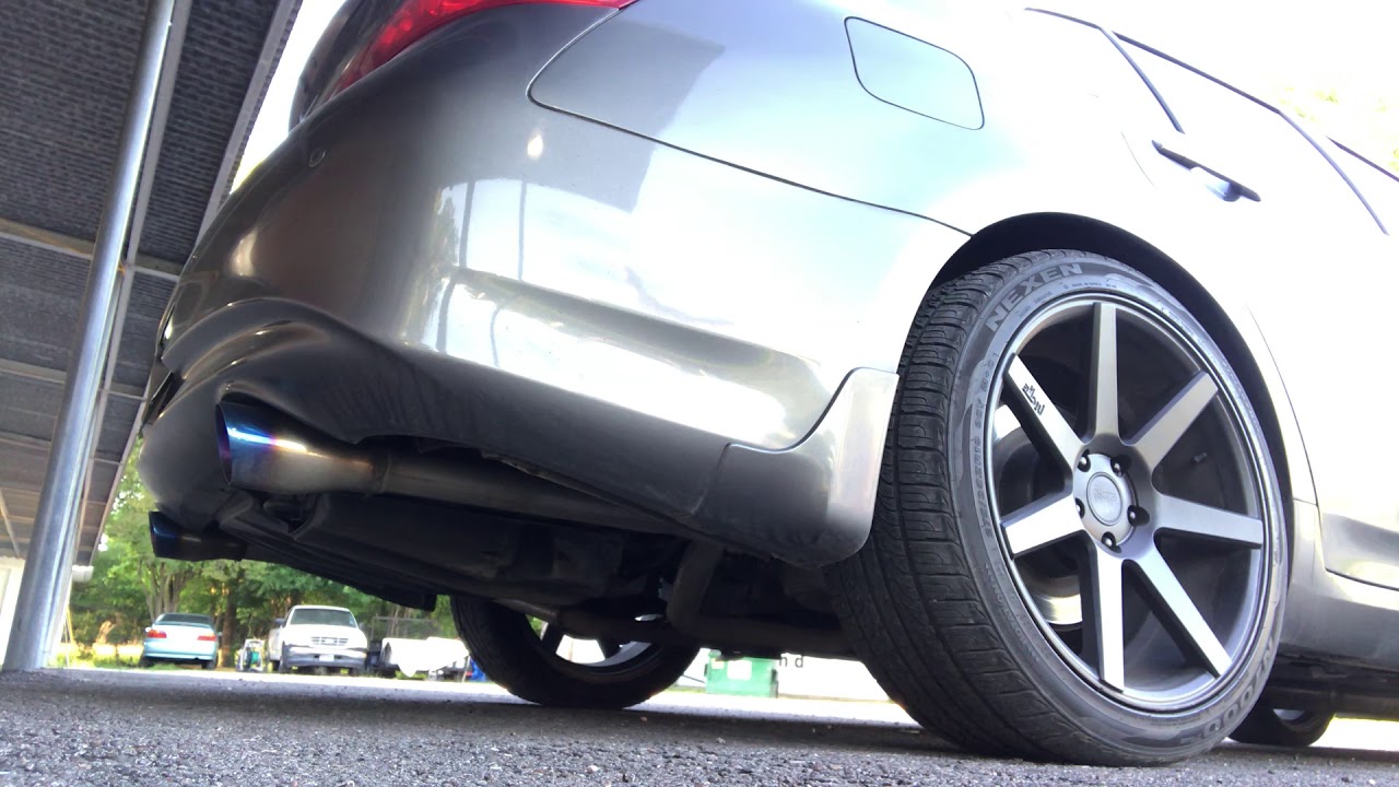 2012 Infiniti G37 sedán Muffler Delete with burn tips YouTube