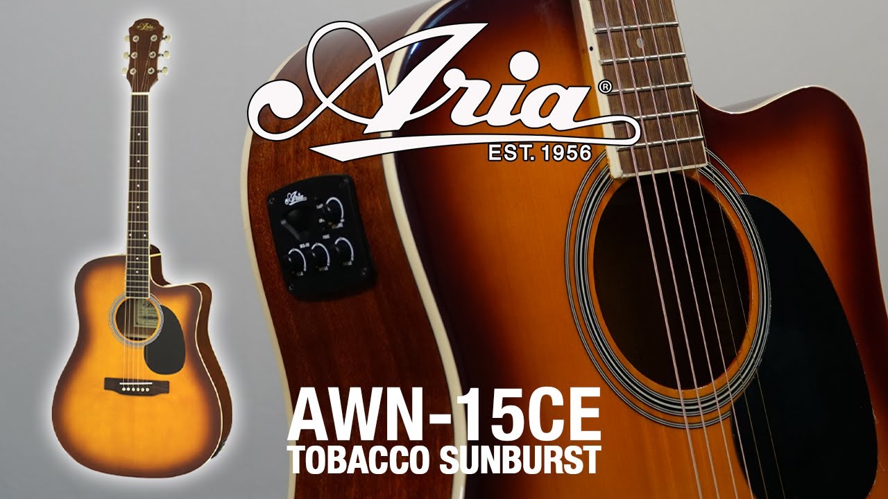 ARIA AWN15CE-TS (Tobacco Sunburst) Acoustic Sound Review