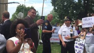 Scenes from a Donald Trump speech in Cleveland