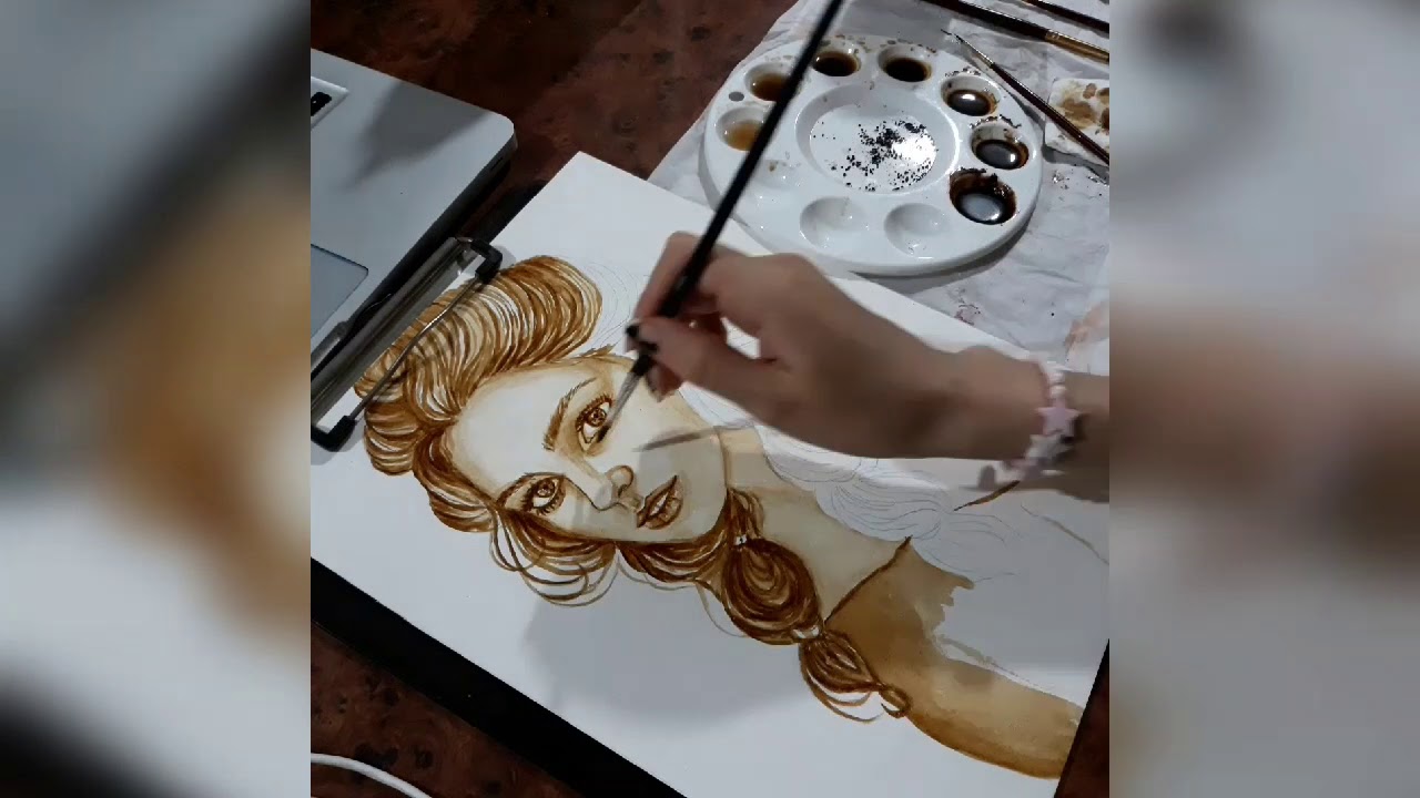 Cómo pintar con CAFÉ / Tutorial / Coffee Painting. YouTube