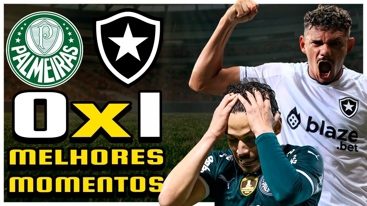 PALMEIRAS 0 X 1 BOTAFOGO. Melhores Momentos - 12ª Rodada do Campeonato ...