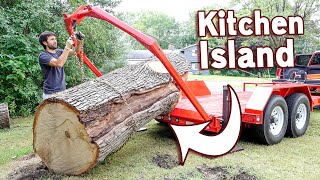 Kitchen Island End Panels made out of a tree | Home Renovation & Addition Part 72