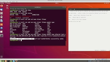 Nmcli command establishing static connection