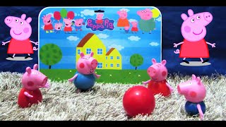 Peppa Pig Toys E Familia - Brincando Com Bola - Toys Playset Unboxing - Play Ball - Abrindo Review