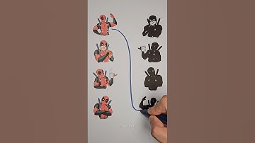 Deadpool 3 posed matching puzzle🧩 #shorts #viral #art