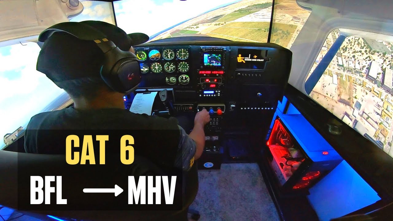 FLYING To Mojave (KMHV) | Pilotedge CAT 6 Flight | Home Sim Pilot | Xplane 11