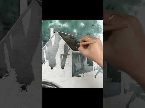 #Shorts Basic Landscape Watercolor - The Way <strong>Home</strong> (wet-in-wet,  Arches)<strong>NAMIL</strong> ART