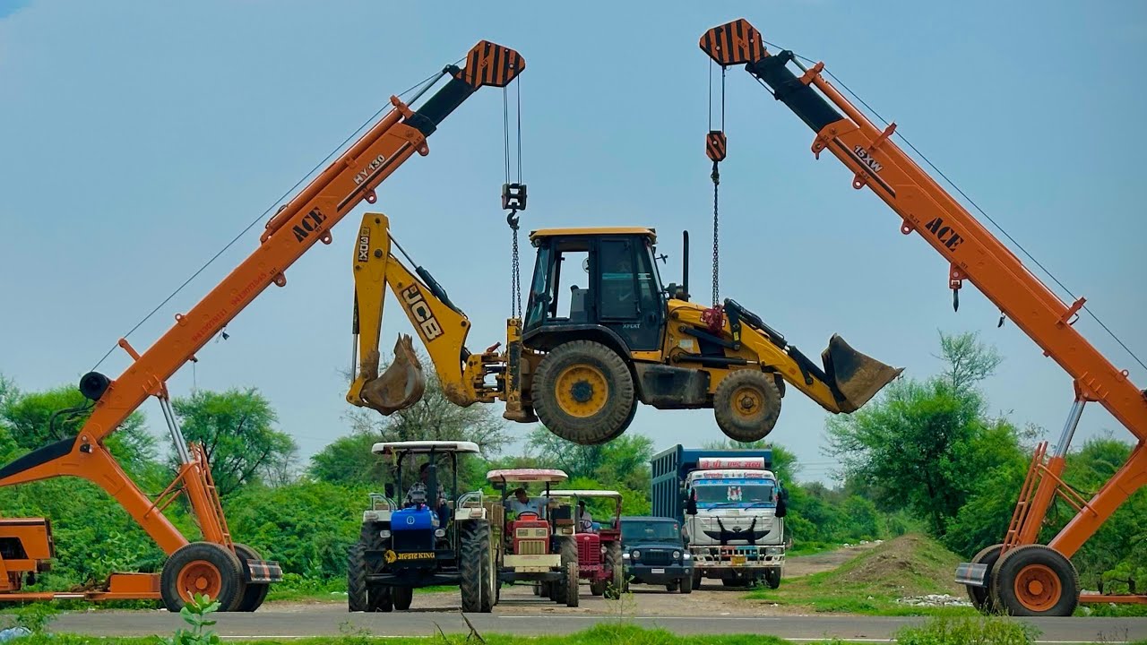 Jcb 3dx Xpert Loading Mud Trolley | New Holland 3630 | John deere Tractor Mahindra crane truck video