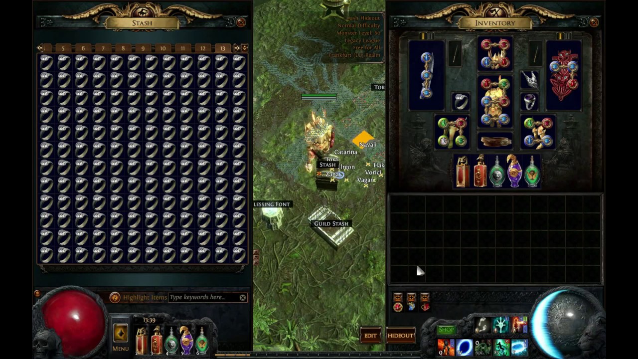 Path of Exile - Alching 144 ilvl79+ Diamond Rings 17.3.2017 (Legacy Sc)