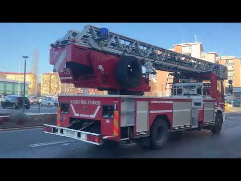 Video [SPARE] Passaggio APS Man + Autoscala Iveco Eurofire Verbania Vigili del Fuoco Biella in sirena