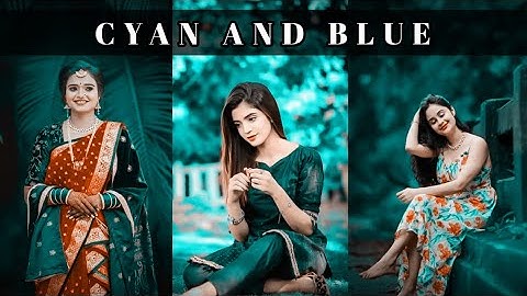 Lightroom Cyan And Blue effect photo editing tutorial l Lightroom background colour change 🤫