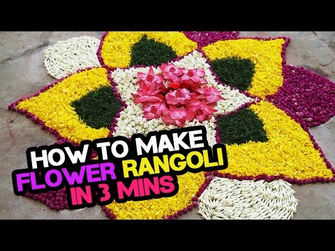 Flower Rangoli Designs | Borders | Peacock