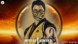 Scorpion Mortal Kombat 1 | Soft Pastel | Beginner Art screenshot 3