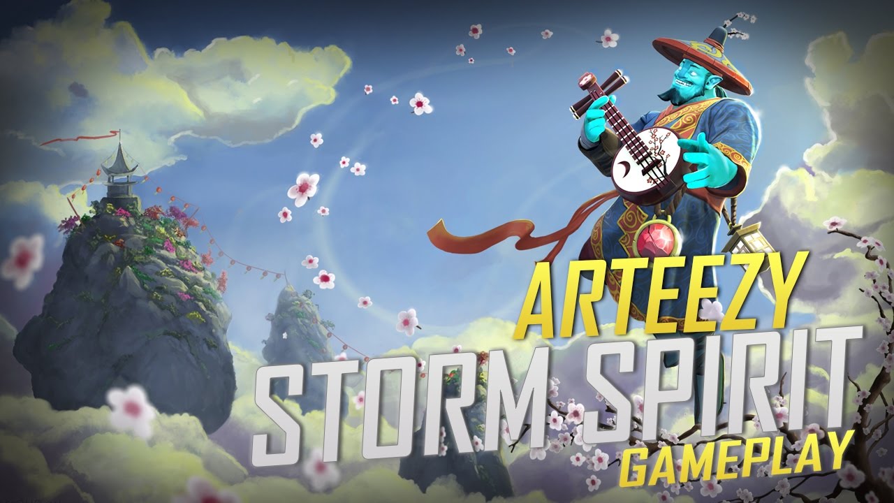Arteezy playing Storm Spirit (Gameplay)