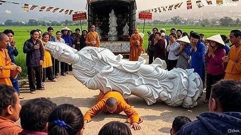 RỢN GÁY! Tượng Quan Âm Ngã Đè Lên Sư Thầy Giữa Lễ Rước – Phản Ứng Đám Đông Khiến Ai Cũng Sốc 😱🙏