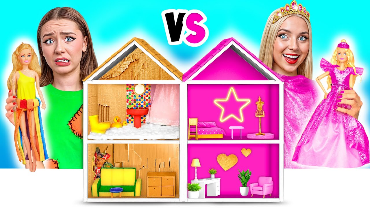 Rumah Boneka Miskin vs Kaya | Perubahan Ruang Boneka Multi DO Best