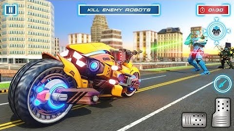 Lion Robot Transforming Games: Bike Robot Shooting #2 | Android gameplay