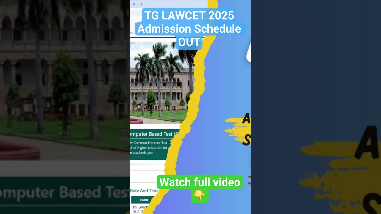 TG LAWCET Admission Schedule 