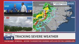 Spectrum News 1 North Carolina (Raleigh feed) Severe Weather Coverage August 7, 2023