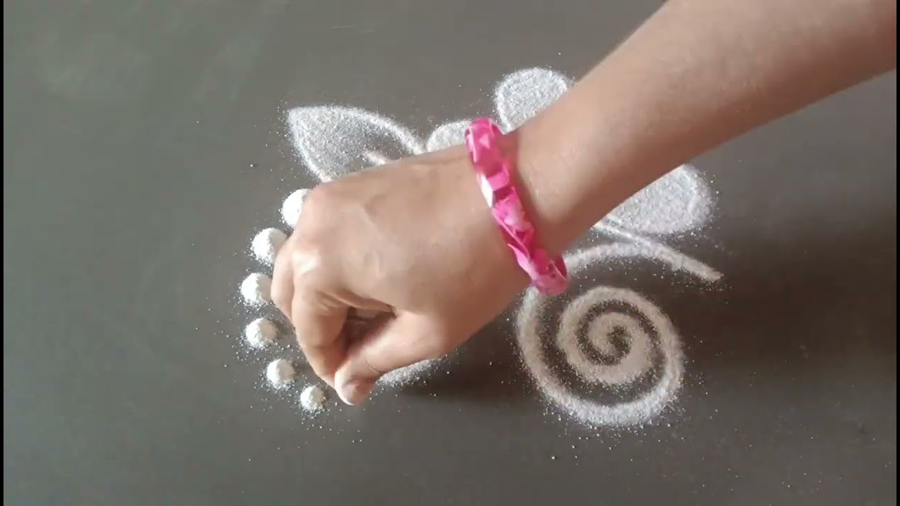 daily use rangoli || rangoli || rangoli design || rangoli kolam || muggulu || freehand rangoli 