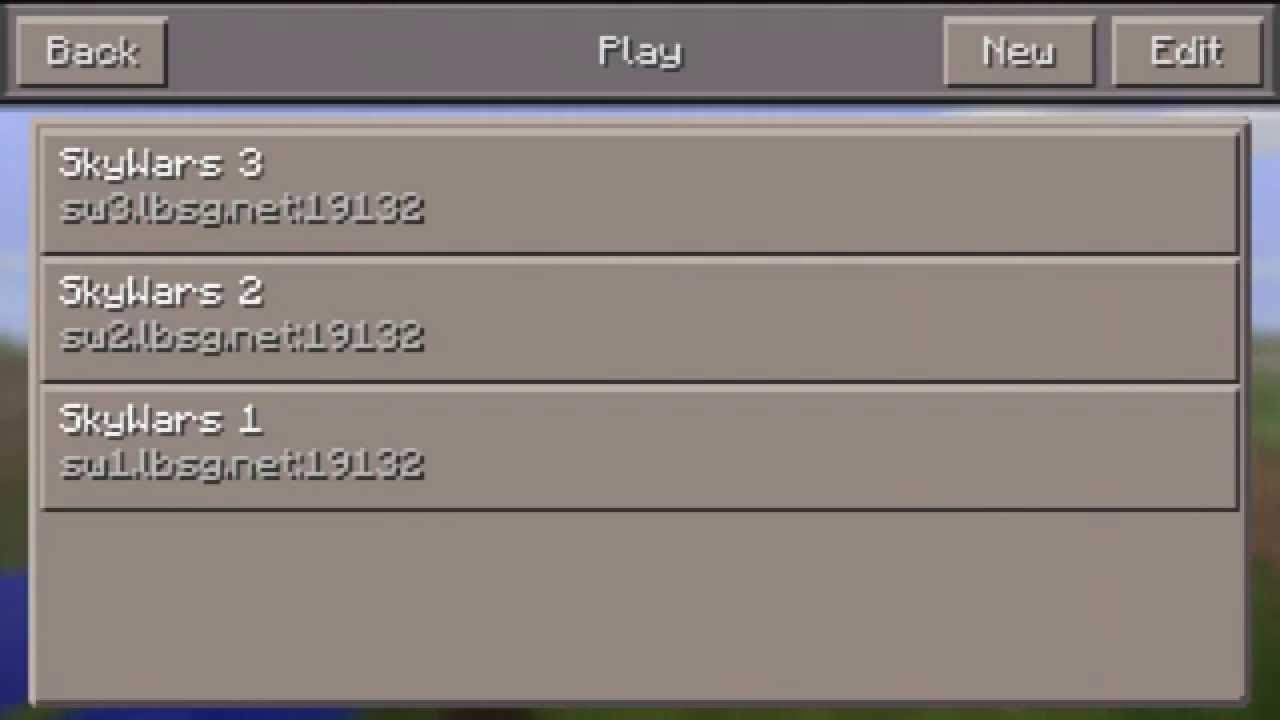 How to Join a Sky Wars Server - 0.10.4 - Minecraft pe - YouTube