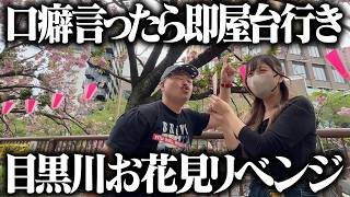 口癖言ったら即屋台行きの目黒川お花見リベンジ