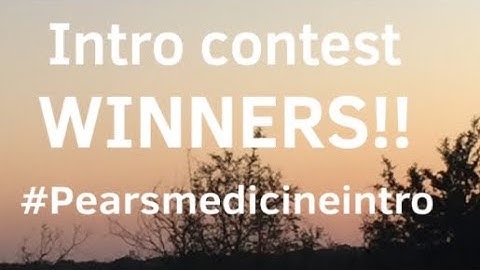 (READ PINNED COMMENT) INTRO CONTEST WINNERS!!! #Pearsmedicineintro