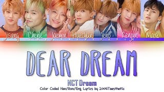 NCT DREAM (엔씨티 드림) - Dear Dream (디어 드림) Color Coded Han/Rom/Eng Lyrics Resimi