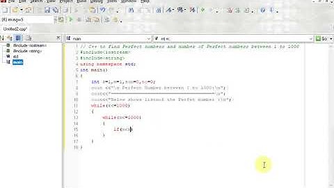 C++ to find Perfect numbers  between 1 to 1000