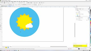 Corel Draw Tutorial - Create Weather Flat Icon