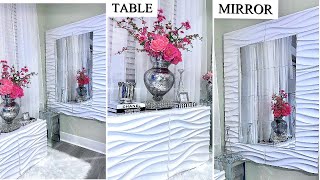 HOW TO Make A 3D DIY MIRROR and Table | DIY High End FURNITURES To Tryout!