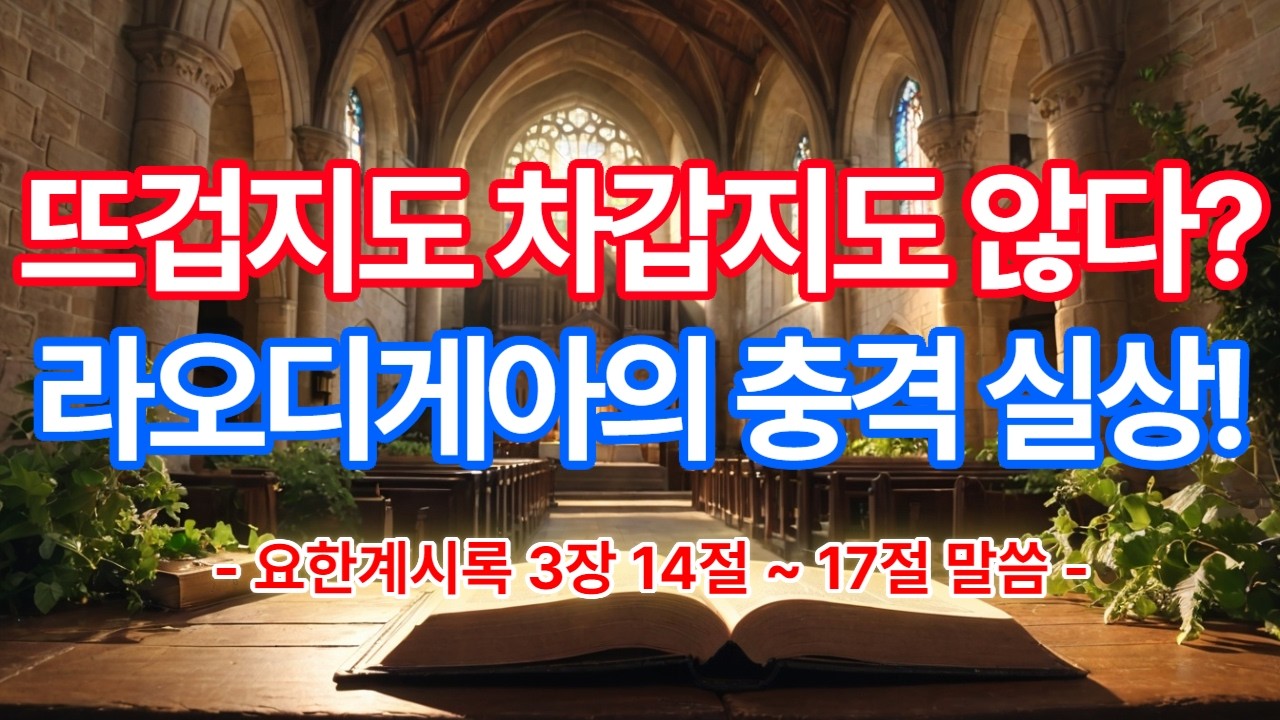 뜨겁지도 차갑지도 않다? 라오디게아의 충격실상!   -요한계시록 3장 14절~17절 말씀-