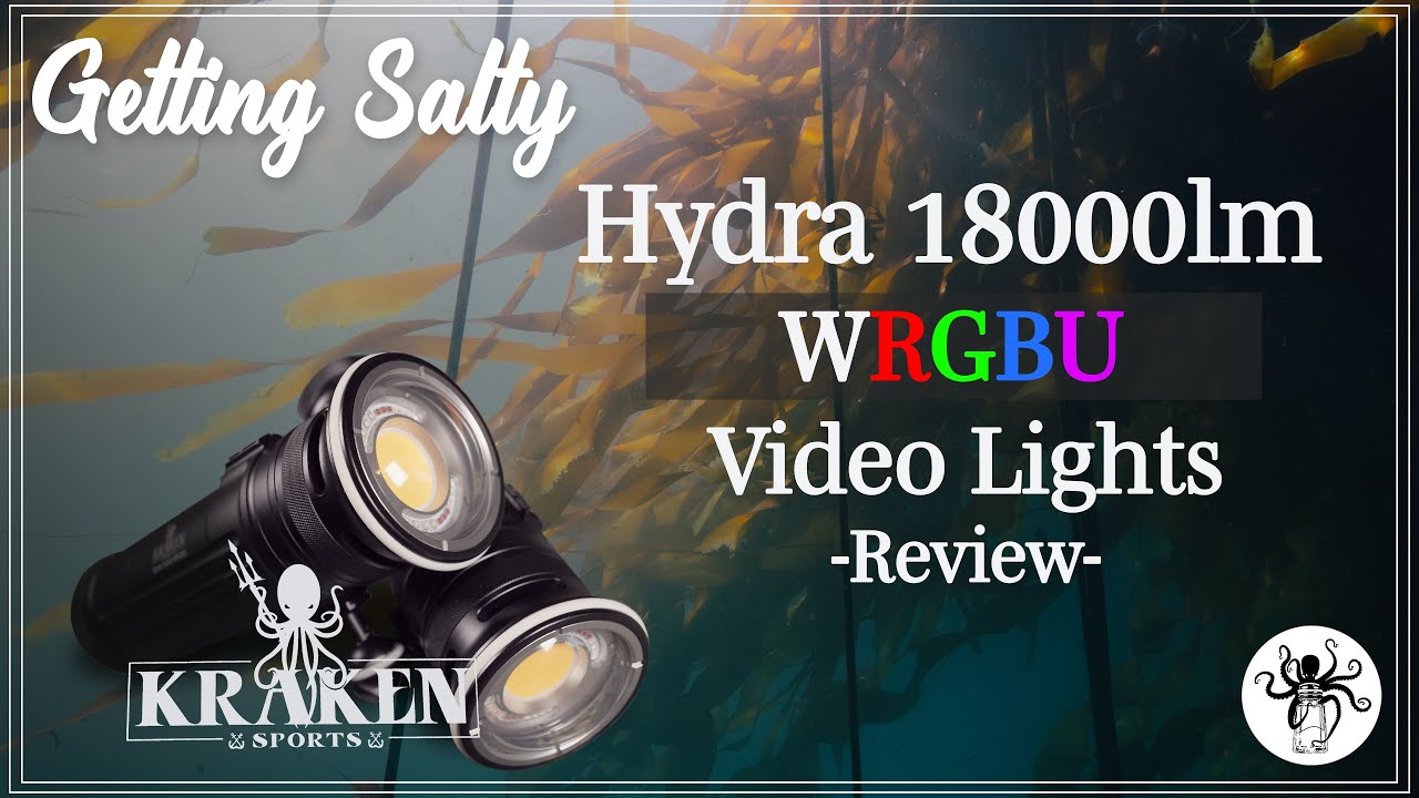 The New Kraken Hydra 18000 WRGBU Underwater Video Lights - Review