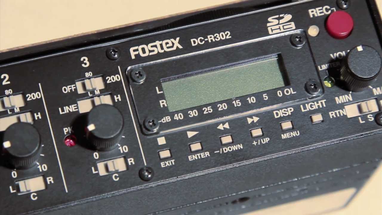 Fostex DC-R302 3 Channel Mixer and Recorder DSLR Portable Field