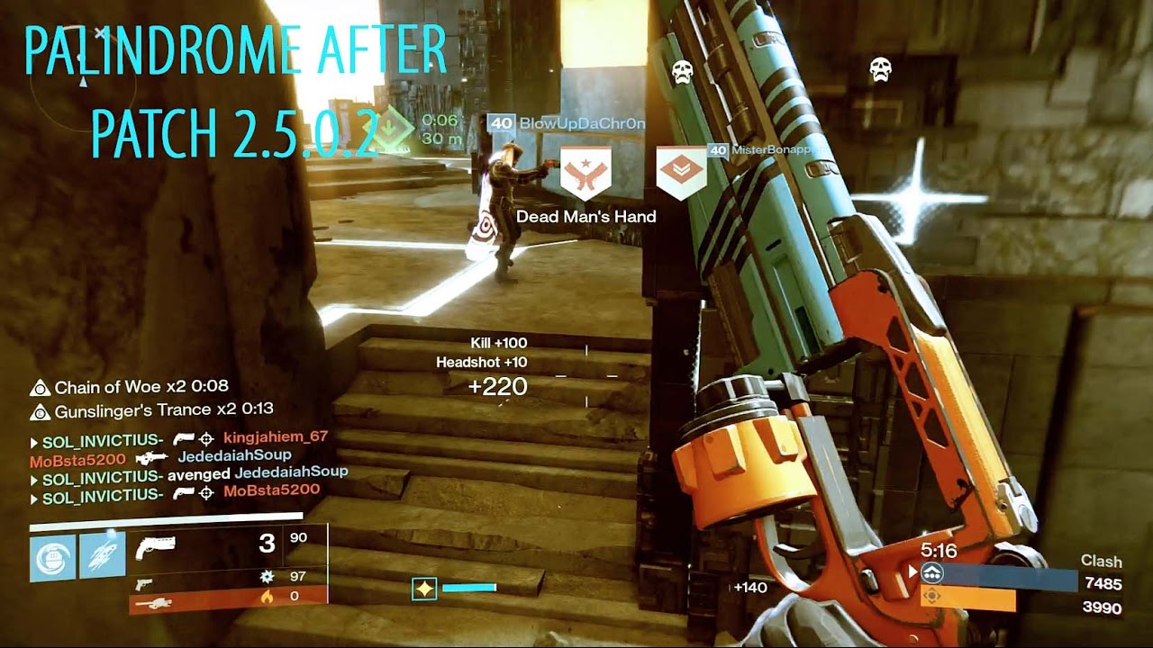 Palindrome still crispy Destiny Cruicible Gameplay after patch 2.5.0.2