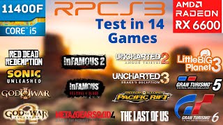 RPCS3 - 14 Games Tested - RX 6600   i5 11400F