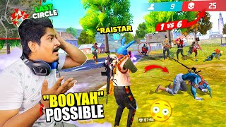 Raistar Booyah Possible Last Circle 6 Player Alive 😨 Grandmaster Lobby - Free Fire Max