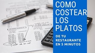 Como COSTEAR los platos de tu RESTAURANTE screenshot 5